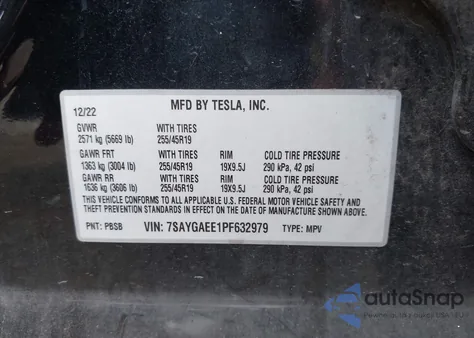 2023 Tesla Model Y Awd/Long Range Dual Motor All-Wheel Drive from USA, damaged, VIN 7SAYGAEE1PF632979